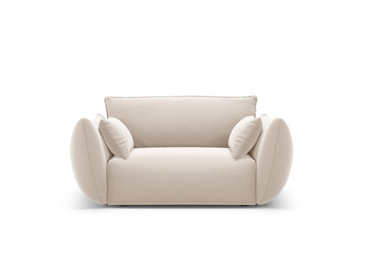 Matera — Armchair Beige (Salvador 1) Black Plastic