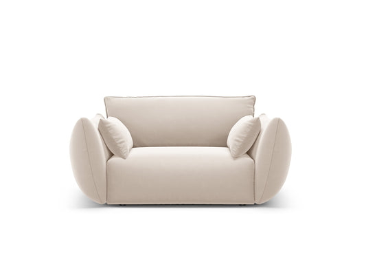 Matera — Armchair Beige (Salvador 1) Black Plastic