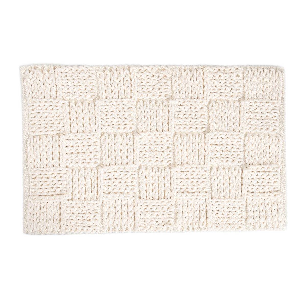 TENU Bathroom Rug Ecru 50x80cm - 100% Cotton Basic Collection