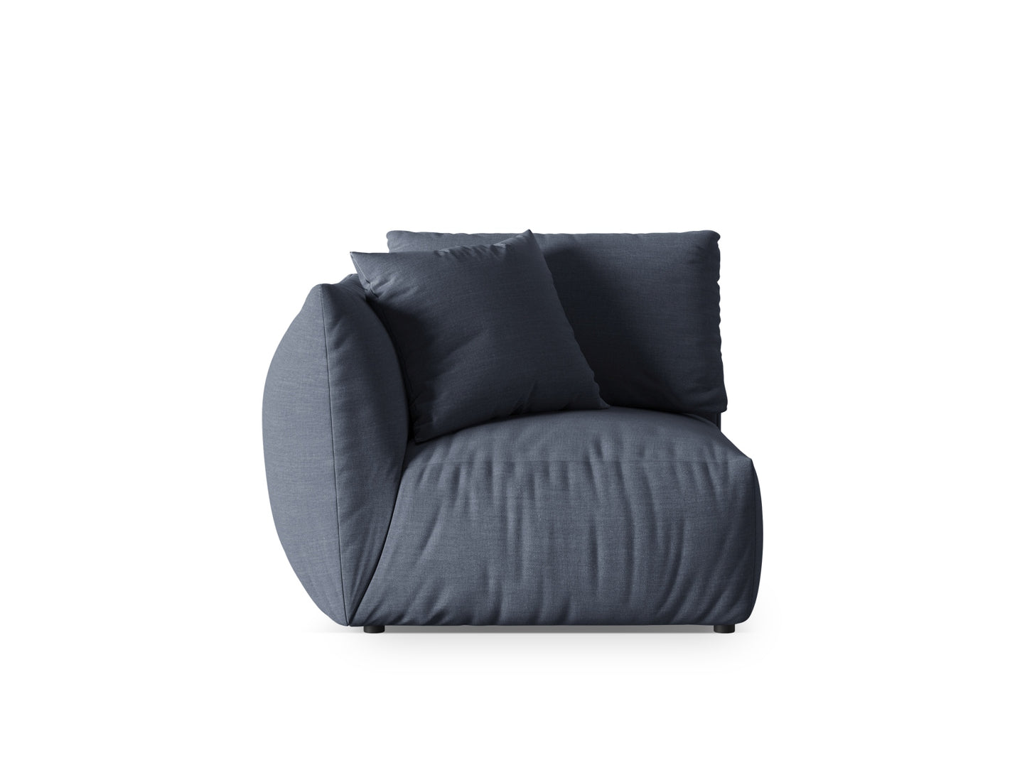 Chris — Modular Sofa Light Green (LINS 74) Black Plastic Left