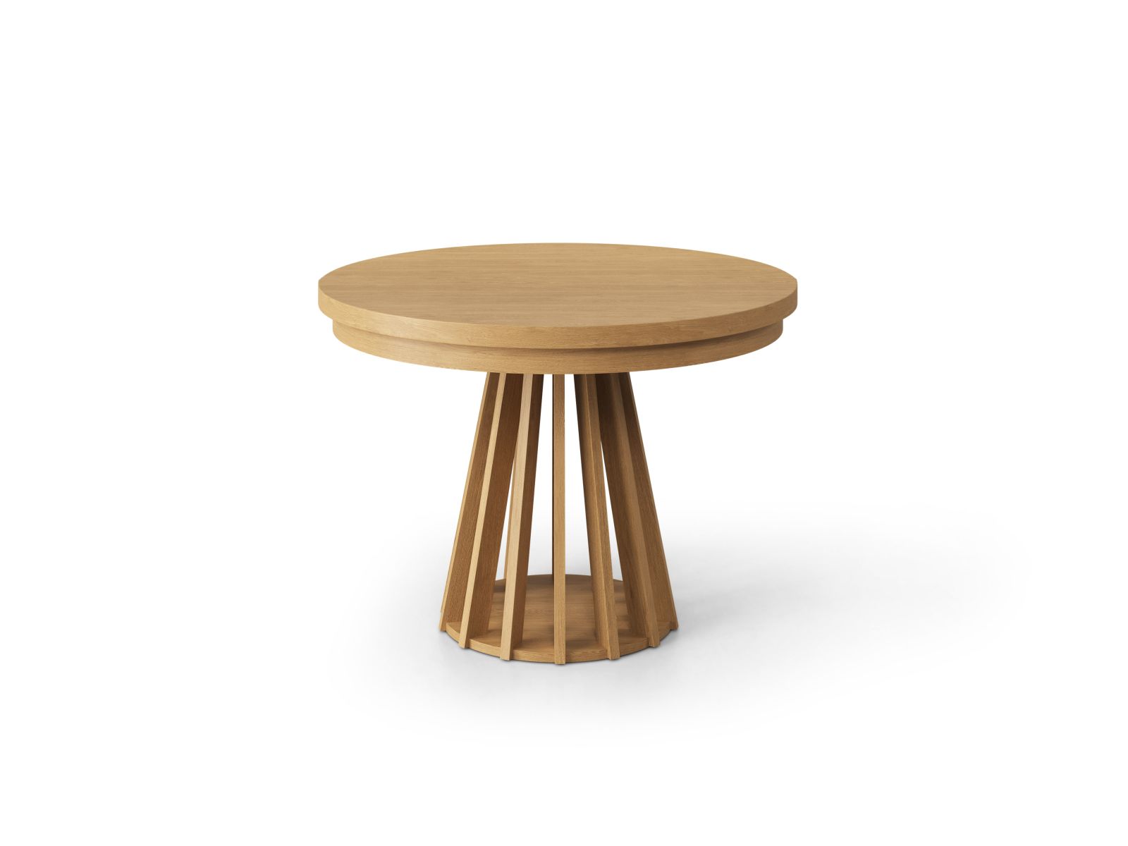 Melva — Table (110x110x76 cm) Natural Oak Veneer (Natural Oak Veneer)