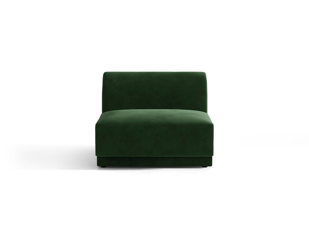 Miley — Modular Sofa Bottle Green (Venus 2940) Black Plastic