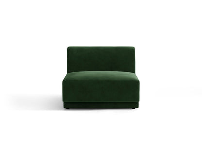 Miley — Modular Sofa Bottle Green (Venus 2940) Black Plastic