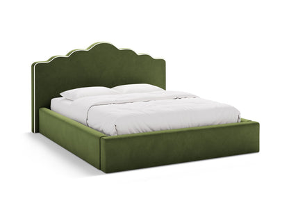 Dream — Bed (220x222x122 cm) Ivory && Army Green (Magic Velvet 2256 && Magic Velvet 2295)