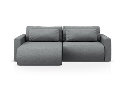 Belfast — Corner Sofa Grey (Heritage Ash) Black Plastic