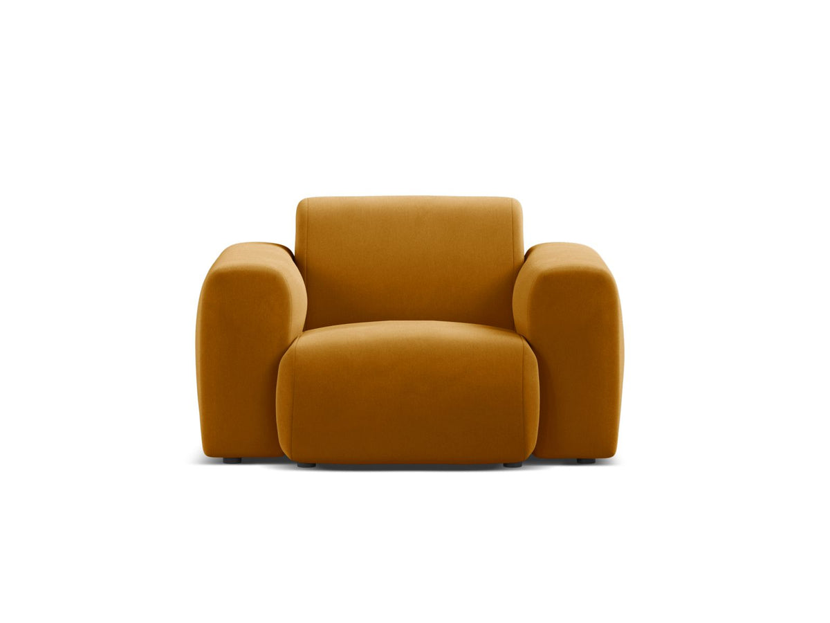 Molino — Armchair Yellow (Casino Mostaza) Black Plastic