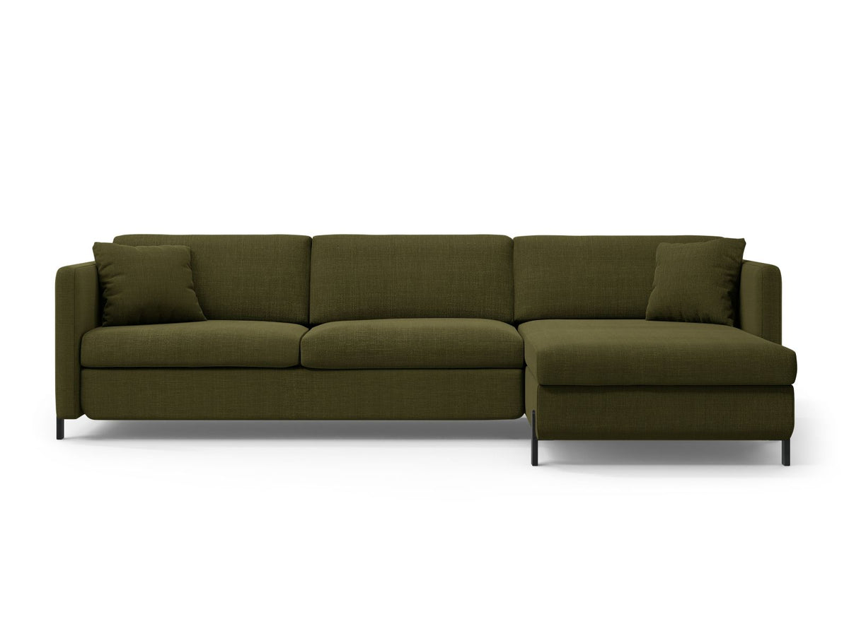 Gloria — Corner Sofa (286x170x88 cm) Green (Bjorn 77) Right