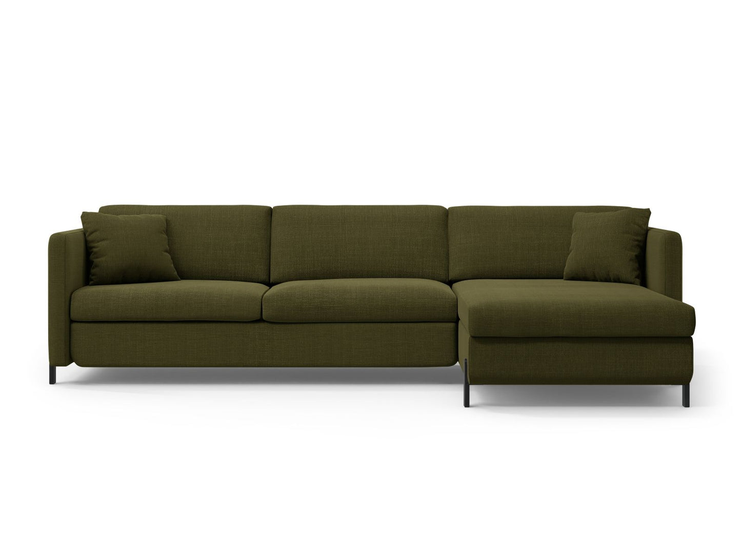 Gloria — Corner Sofa (266x170x88 cm) Green (Bjorn 77) Right