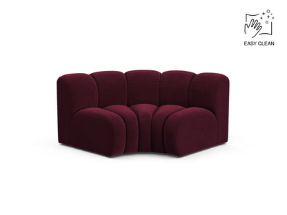 Lupine — Modular Sofa Burgundy (Venus 2932) Black Plastic