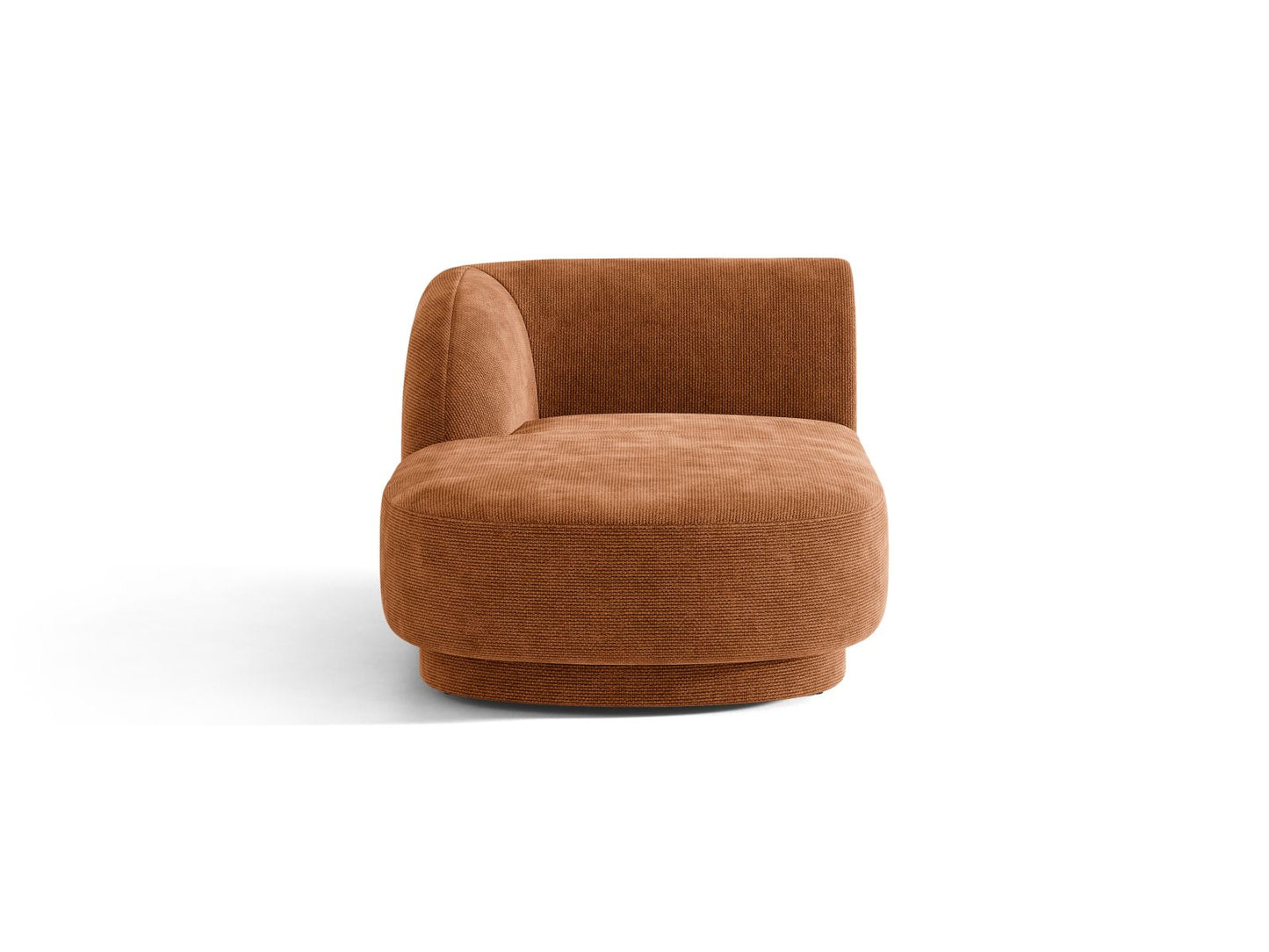 Miley — Chaise Longue Brick (Eden 10 Terra) Black Plastic Left