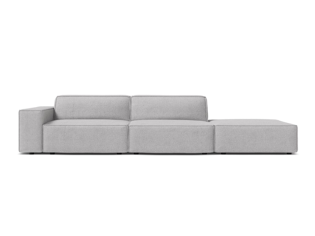 Jodie — Sofa Light Grey (Baloo 2085) Black Plastic Right
