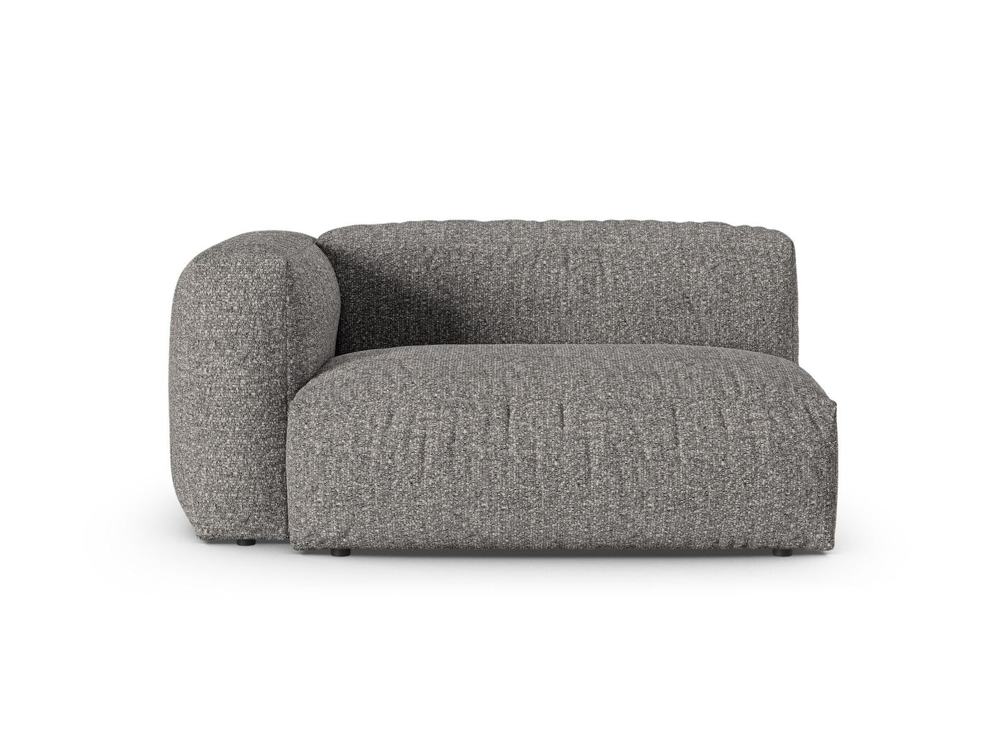 Martina — Modular Sofa Graphite (Monet Graphite) Black Plastic