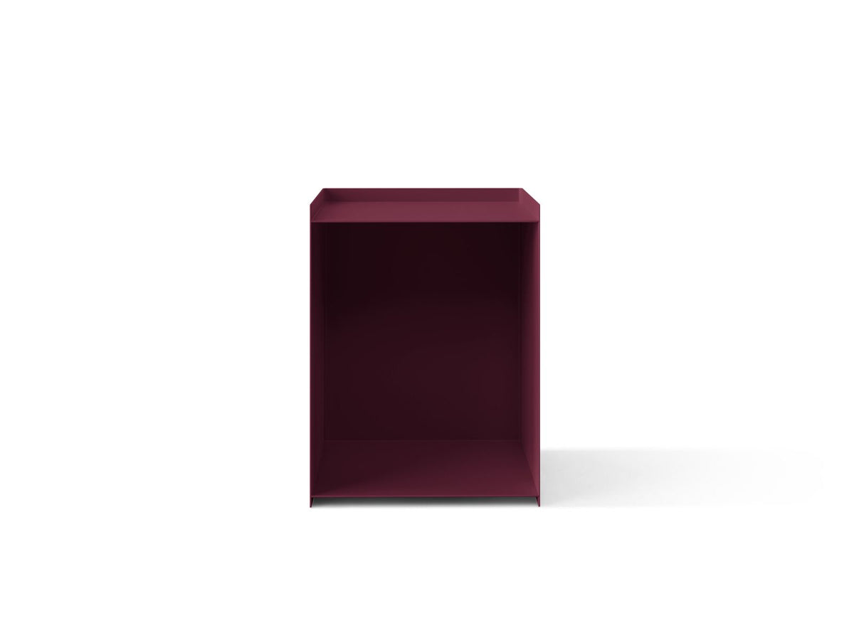 Luca — Nightstand (39.5x39.5x51.5 cm) Burgundy (Burgundy)