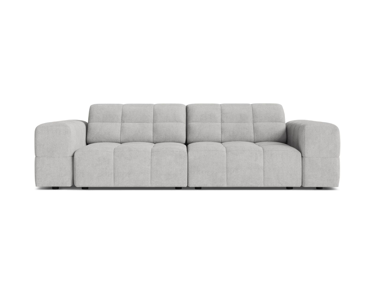 Jennifer — Sofa Silver (Eden 17 Silver) Black Plastic