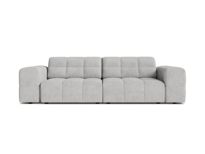 Jennifer — Sofa Silver (Eden 17 Silver) Black Plastic