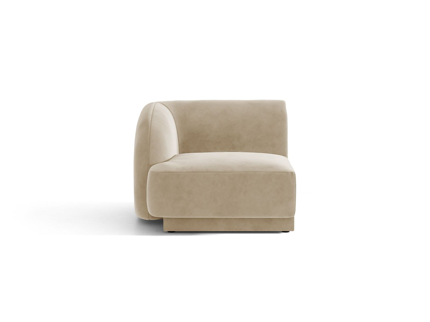 Miley — Modular Sofa Beige (Venus 2928) Black Plastic Left