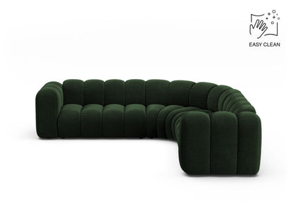 Lupine — Corner Sofa Bottle Green (Venus 2940) Black Plastic