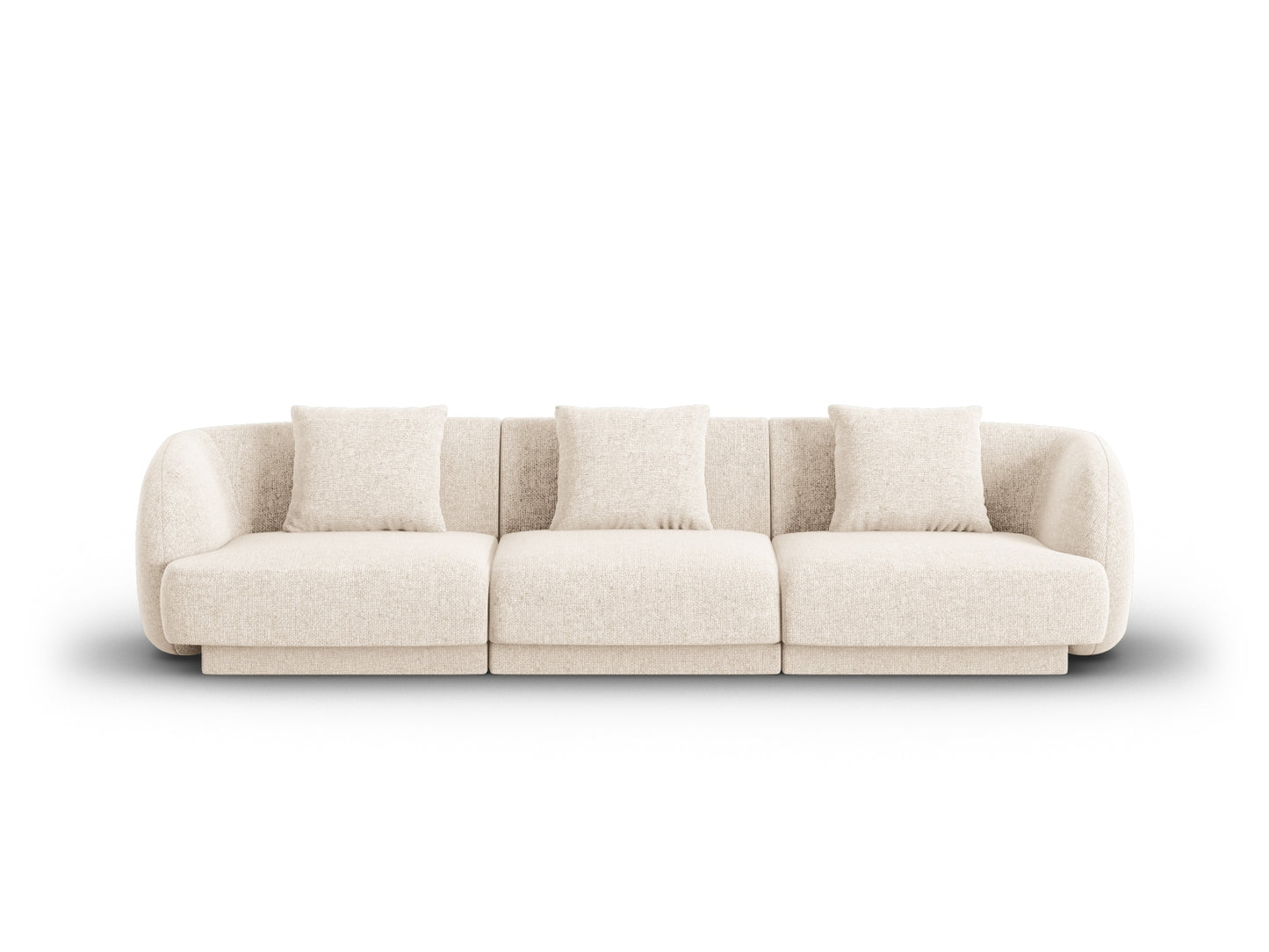 Tulum — Sofa Light Beige (Haga 23) Black Plastic