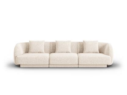 Tulum — Sofa Light Beige (Haga 23) Black Plastic