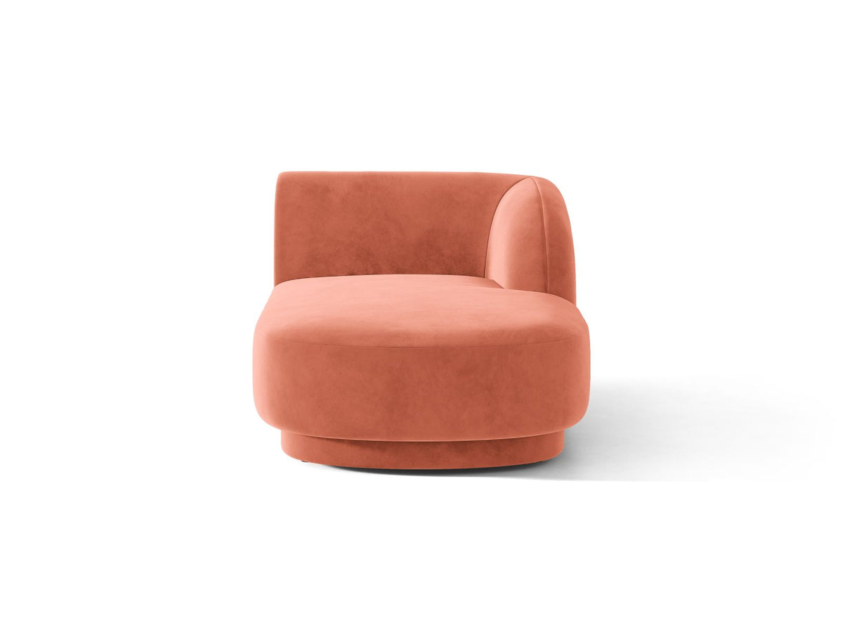 Miley — Chaise Longue Coral (Venus 2933) Black Plastic Right