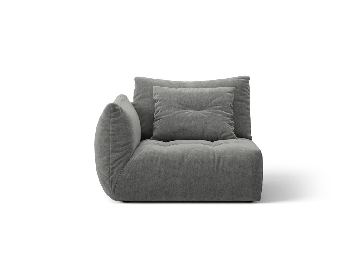 Bloom — Modular Sofa Dark Grey (Wind 89) Black Plastic Left