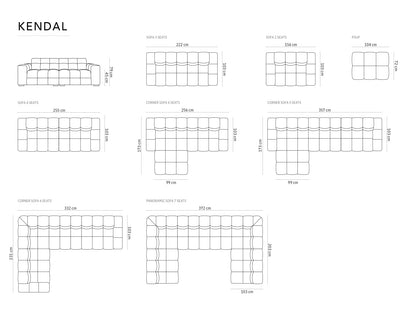 Kendal — Diivan (222,0 x 103,0 x 79,0 cm)
