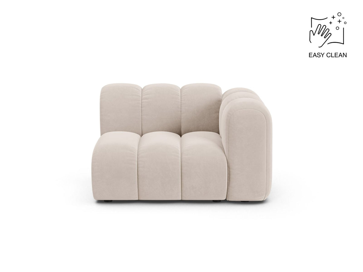 Lupine — Modular Sofa Light Beige (Venus 2927) Black Plastic Right
