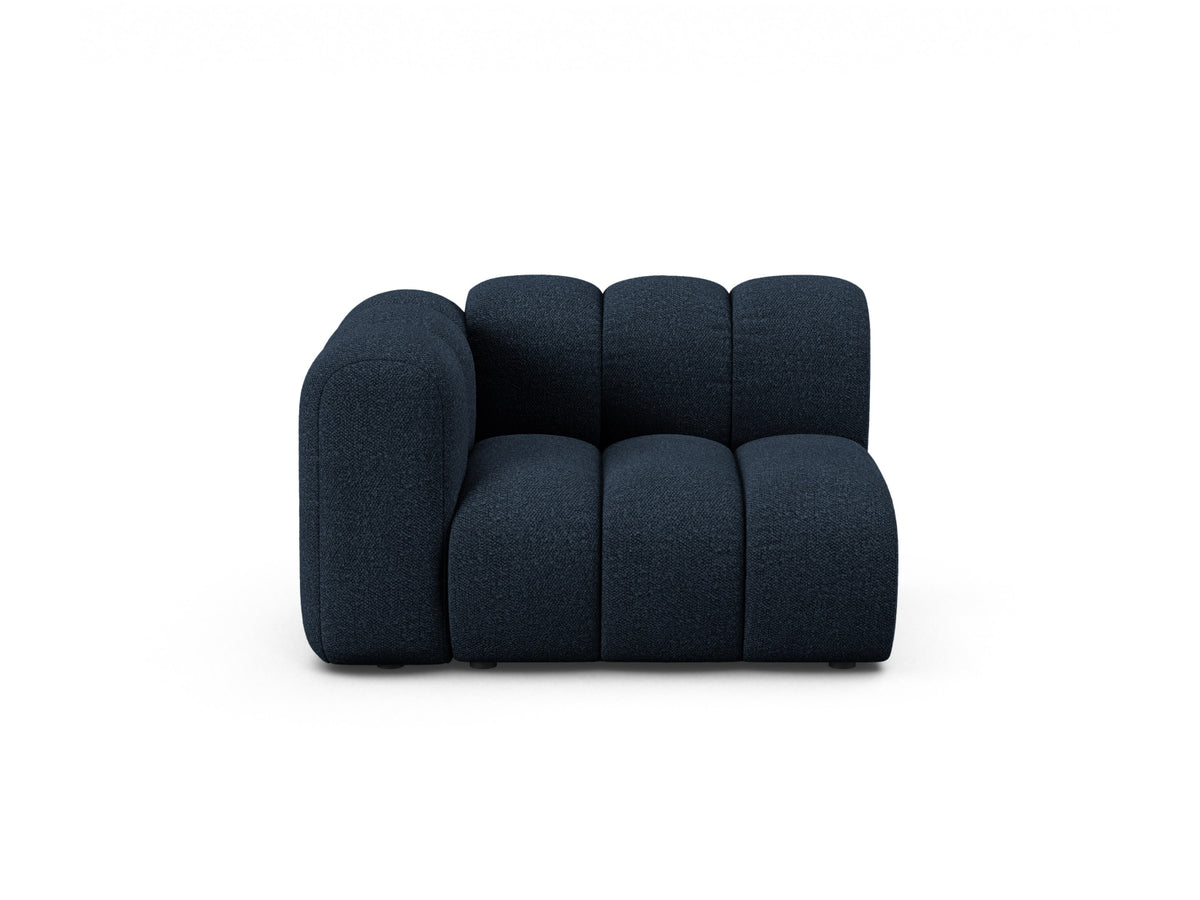 Lupine — Modular Sofa Dark Blue (Baloo 2088) Black Plastic Left