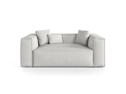 Aveiro — Sofa Silver (Eden 17 Silver) Black Plastic