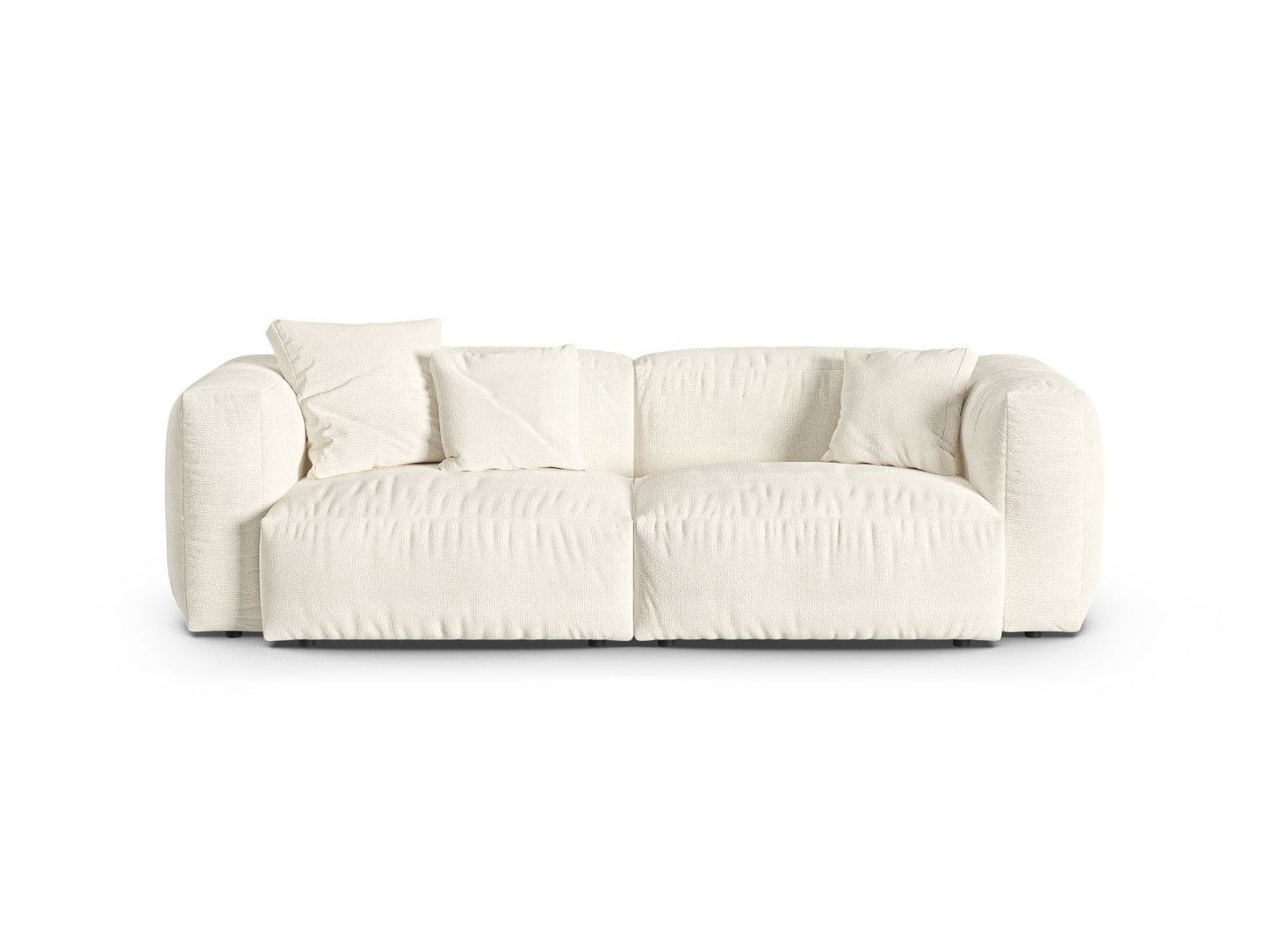 Martina — Sofa Ivory (Monet Nata) Black Plastic