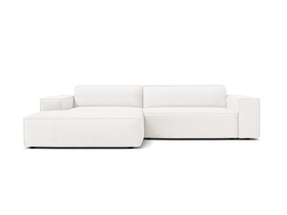 Jodie — Corner Sofa (224x162x77 cm) White (Baloo 2073) Left