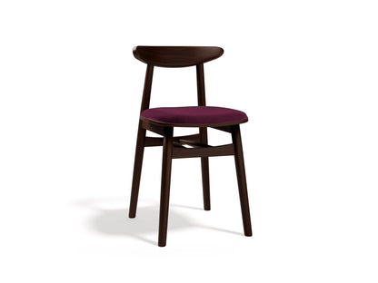 Bony — Chair (42x47x80 cm) Burgundy (Venus 2932) Walnut