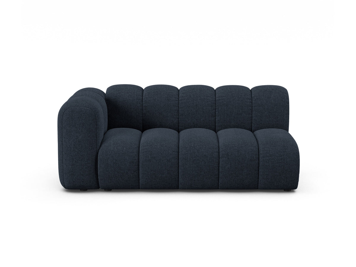 Lupine — Modular Sofa Navy Blue (Eden 16 Deep Blue) Black Plastic Left