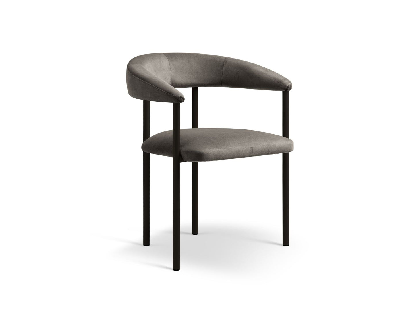 Lea — Chair (56.5x53.5x74 cm) Dark Grey (Magic Velvet 2241) Black