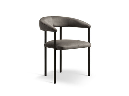 Lea — Chair (56.5x53.5x74 cm) Dark Grey (Magic Velvet 2241) Black