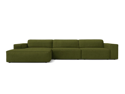 Jodie — Corner Sofa (284x162x77 cm) Dark Olive Green (Baloo 2090) Left