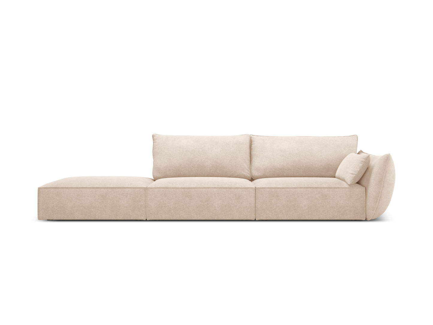 Kaelle — Sofa Beige (Over The Horizon 08) Black Plastic Left
