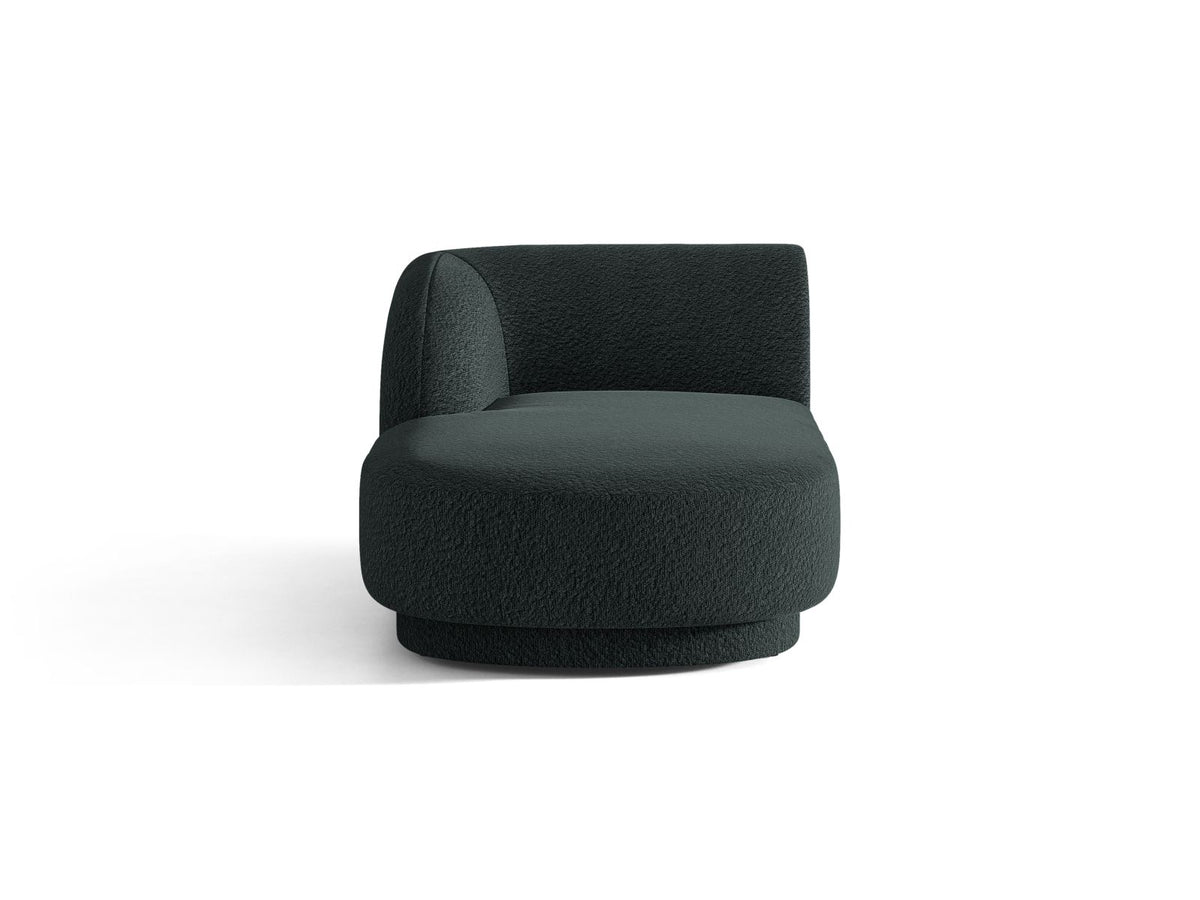 Miley — Chaise Longue Black (Baloo 2082) Black Plastic Left
