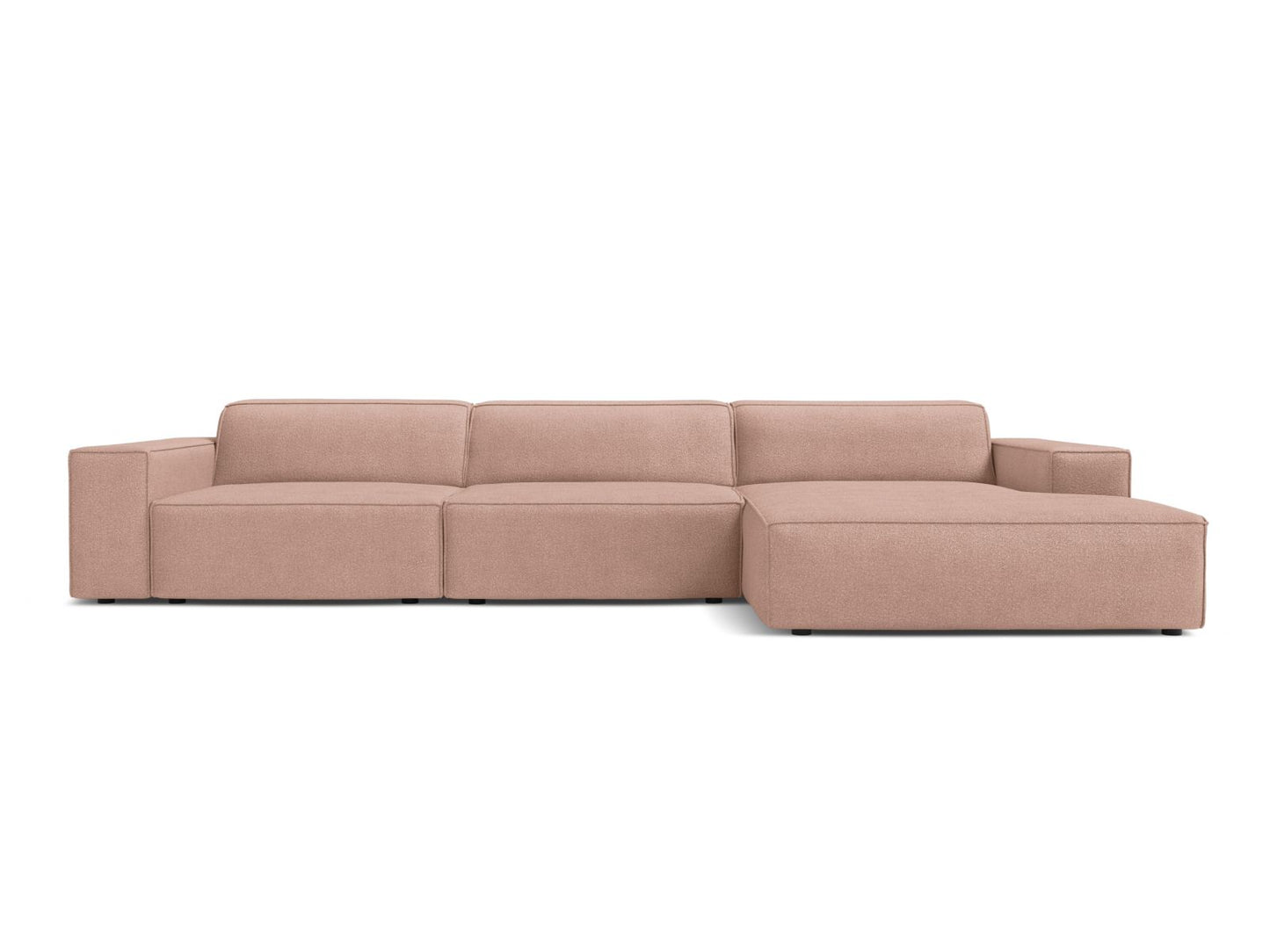 Jodie — Corner Sofa (284x162x77 cm) Powder Pink (Baloo 2072) Right
