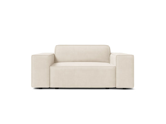 Jodie — Armchair Light Beige (Bluvel 22) Black Plastic