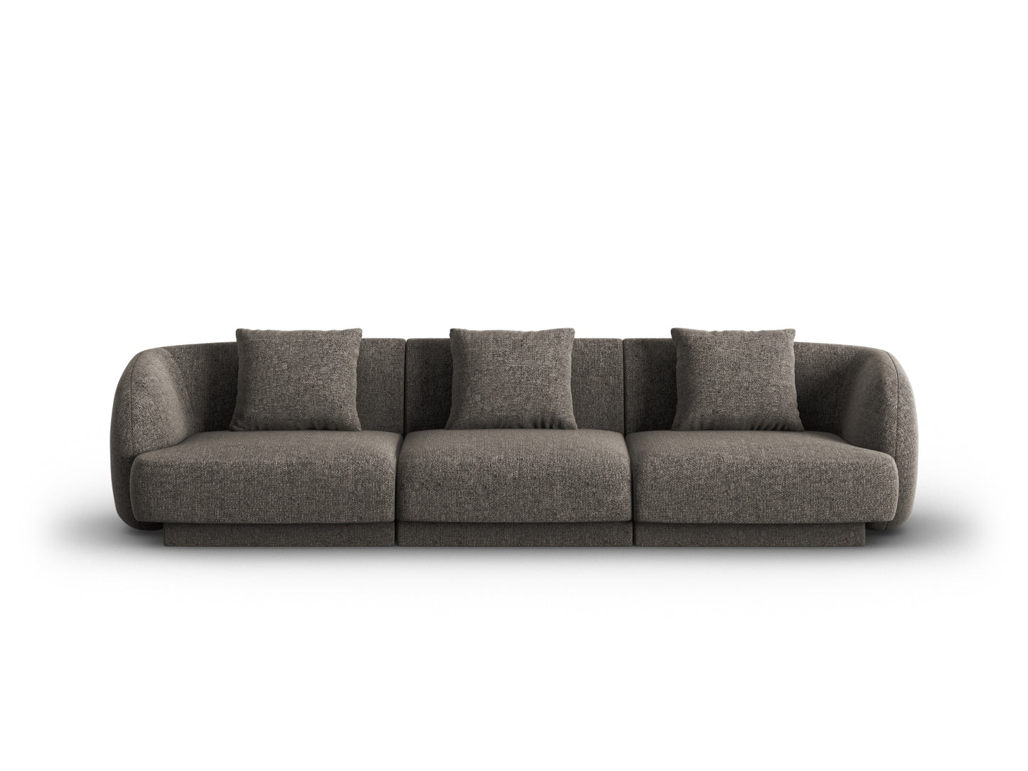 Tulum — Sofa Grey (Haga 16) Black Plastic