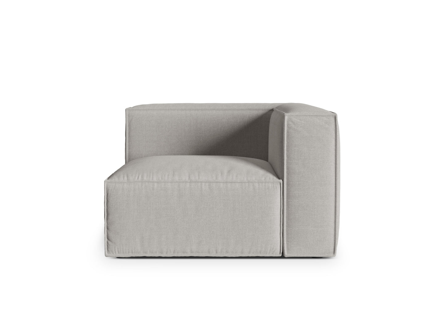 Nuria — Modular Sofa Light Grey (Liberty 18) Black Plastic