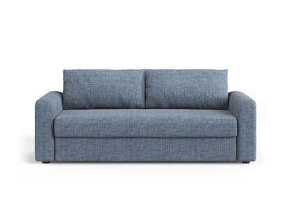 David — Sofa Blue Melange (Baltimore Marine) Black Plastic