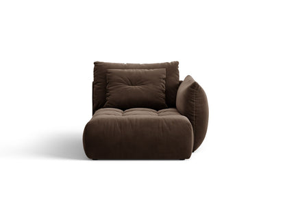 Bloom — Chaise Longue (112x152x97 cm) Dark Brown (Bluvel 48) Right