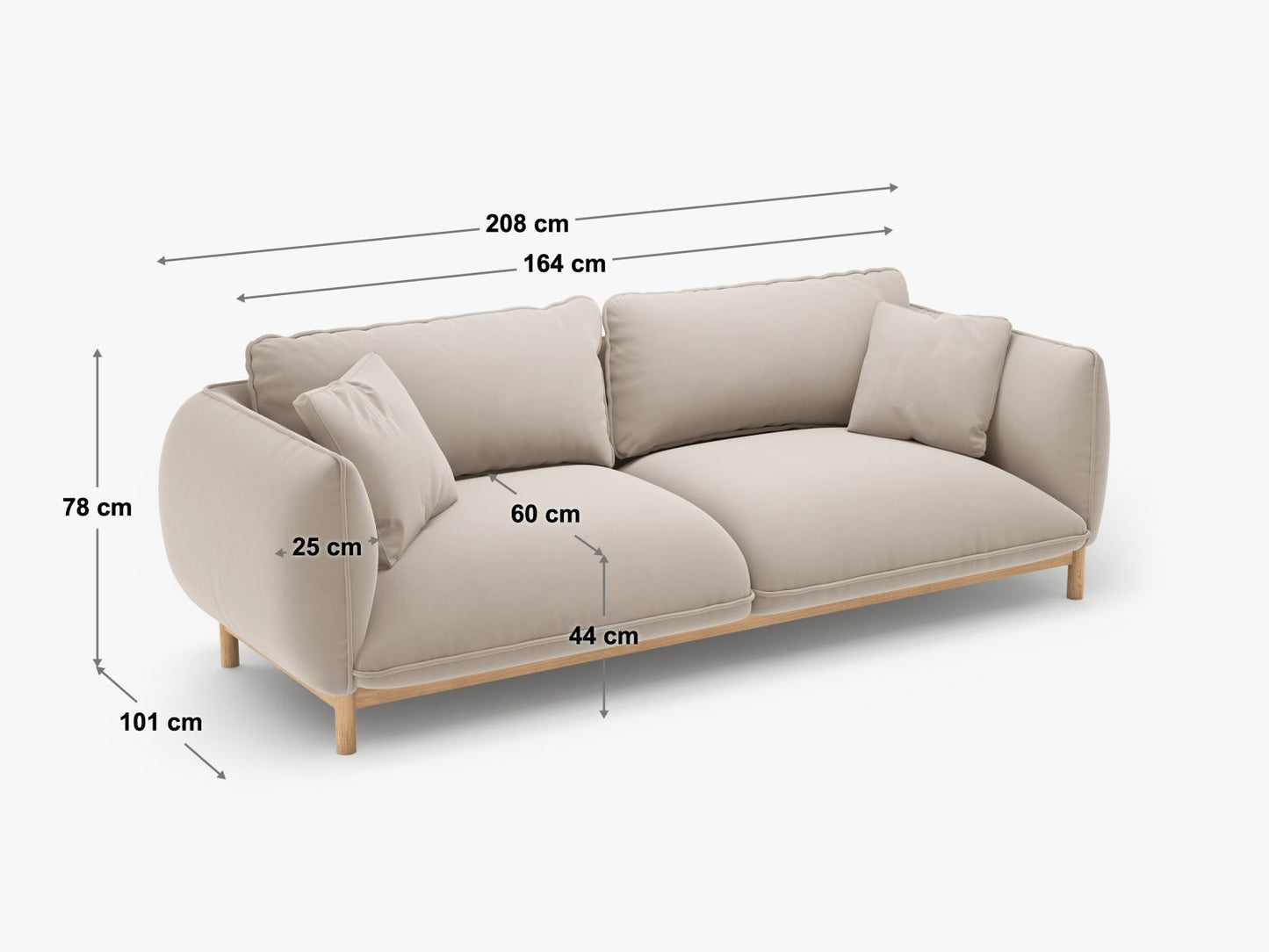 Ada — Sofa (208x101x78 cm)