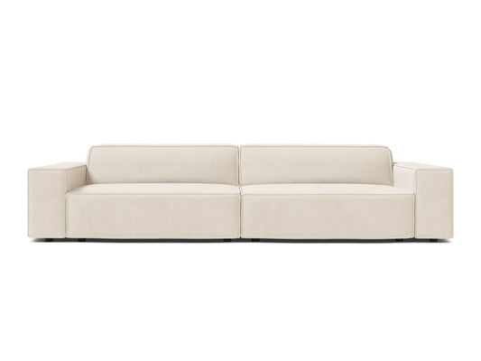 Jodie — Sofa Light Beige (Bluvel 22) Black Plastic
