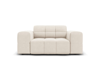 Chicago — Armchair Light Beige (Bluvel 22) Black Plastic