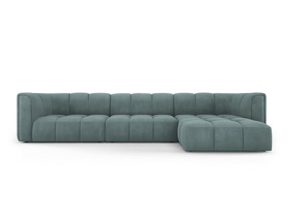 Moritz — Corner Sofa Sea Green (Rebel 13) Black Plastic Left