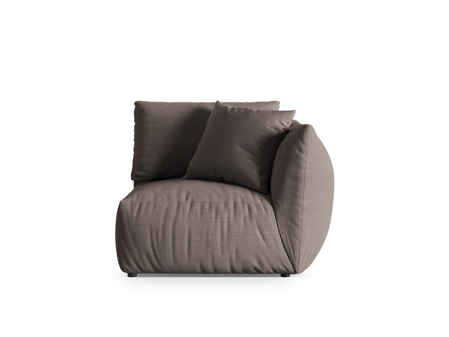 Chris — Modular Sofa Warm grey (LINS 07) Black Plastic Right