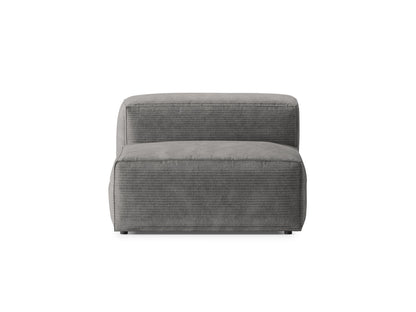 Bergamo — Modul Light Grey (Perla 30) Black Plastic Left